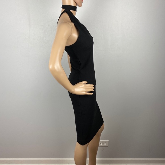 NEW IRO X ANJA RUBIK BLACK CHOKER MINI DRESS - Picture 4 of 8